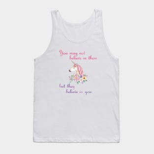 unicorns believe in you- watercolor Tank Top